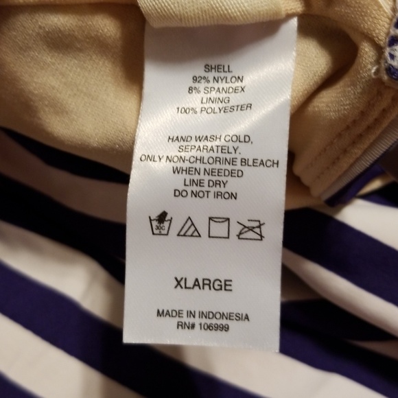 Sea Angel blue white striped gold zipper F122:8:11 - Picture 5 of 8